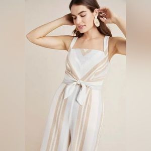 Anthropologie Savannah Striped Jumpsuit Size 4